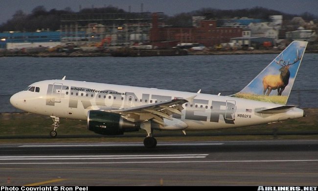 Vue d'un A318-111 (photo : Ronald Peel)