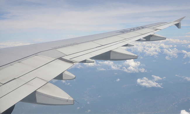 Vue de la voilure d'un A321-231 de la compagnie Vietnam Airlines (photo : JN Passieux)