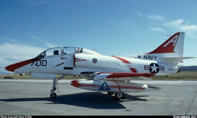 Vue d'un Skyhawk TA-4J (photo : Dave Kirkby)