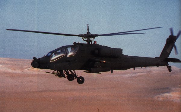 Vue d'un AH-64 Apache