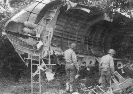 Détail de la structure d'un Horsa (photo : Jane's fighting aircraft of World War II)