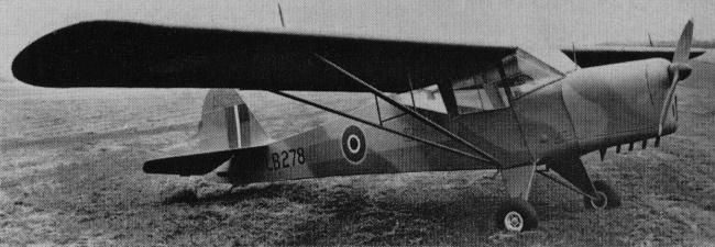 Vue d'un Auster I (photo : Aircraft of the Royal Air Force 1918-57 - Owen Thetford)