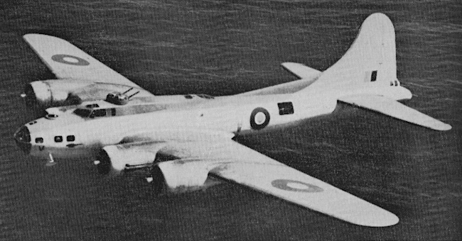 Vue d'un B-17 Fortress IIA (photo : Aircraft of the Royal Air Force 1918-57 - Owen Thetford)