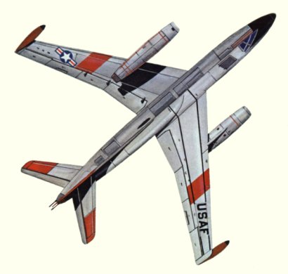 Plan d'un RB-66BC Destroyer (origine : Bombers, encyclopaedia of world aircraft - Kenneth Munson)