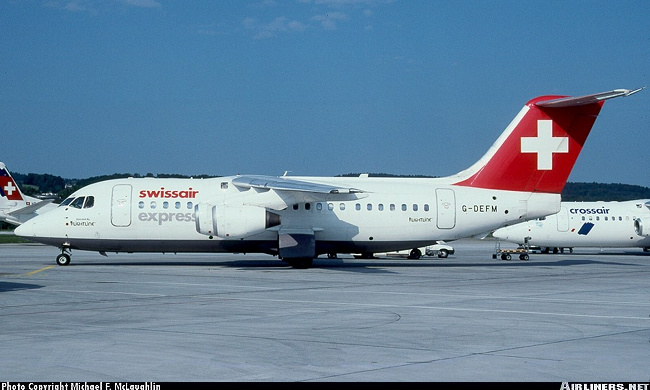 Vue d'un BAe 146-200A (photo : Michael F. McLaughlin)