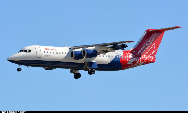Vue d'un Avro RJ100 (photo : Gérard Meilley)