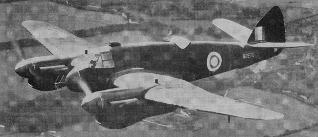 Vue d'un Beaufighter IIF (photo : Aircraft of the Royal Air Force 1918-57 - Owen Thetford)