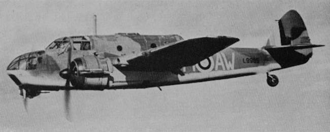 Vue d'un Beaufort I (photo : Aircraft of the Royal Air Force 1918-57 - Owen Thetford)