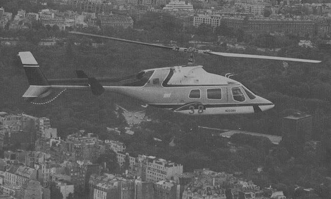 Vue d'un Bell 222 (photo : Jane's pocket book 20 Helicopters Michael J.H.Taylor)