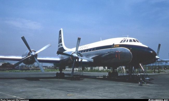 Vue d'un Britannia 102 de BOAC (photo : Mel Lawrence)