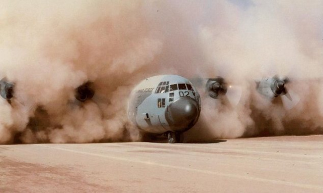 Vue d'un Hercules C-130