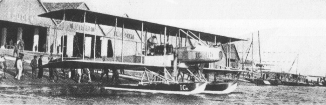 Vue d'un hydravion Caproni Ca.47 (photo : Jane's fighting aircraft of World War I John W.R. Taylor)