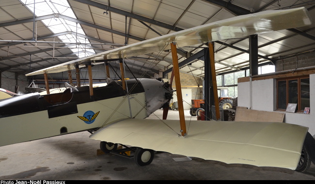 Vue d'un Caudron C.270 Luciole (photo : JN Passieux, musée JB Salis, La Ferté-Alais)