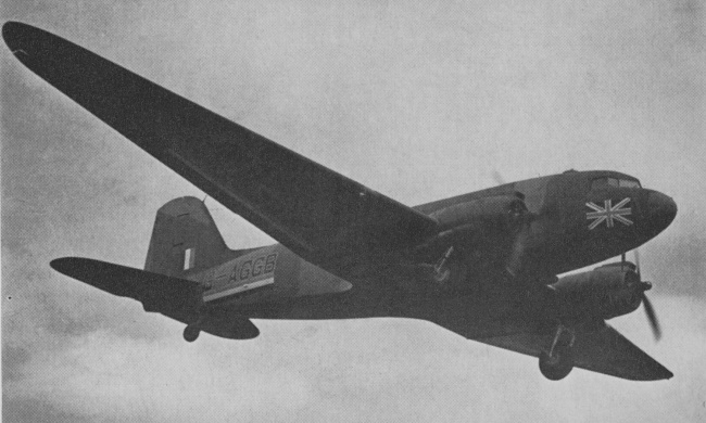 Vue d'un Dakota I (photo : Pictorial History of BOAC and Imperial Airways Kenneth Munson)