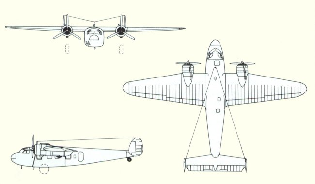 Plans d'un D.H.95 Flamingo