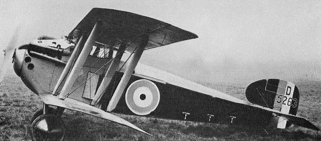 Vue d'un Sopwith Dolphin (photo : Aircraft of the Royal Air Force 1918-57 - Owen Thetford)