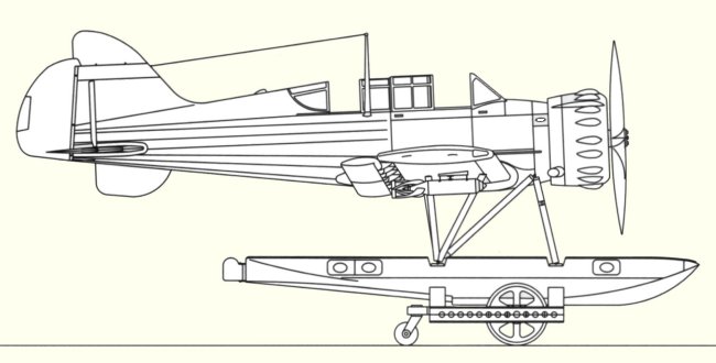 Plans d'un hydravion embarqué E14Y1