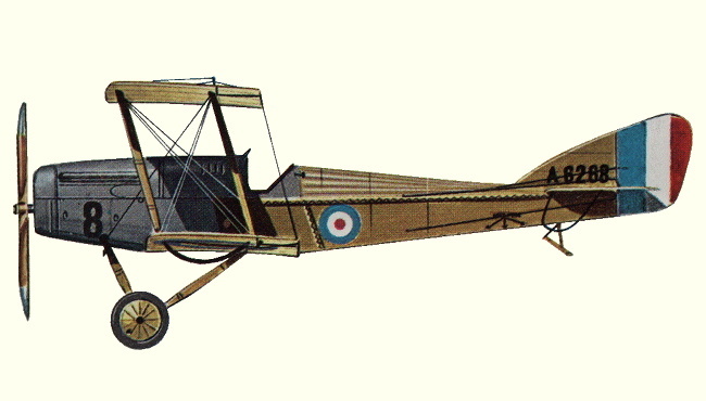 Vue d'un chasseur Martinsyde G.100 Elephant (origine : Fighters 1914-1919 - Kenneth Munson)