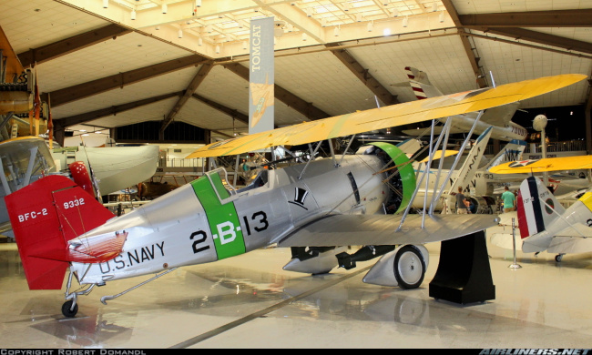 Vue d'un Curtiss BFC-2 Goshawk (photo : Robert Domandl)