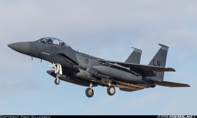 Vue d'un F-15E (photo : Fred Willemsen)