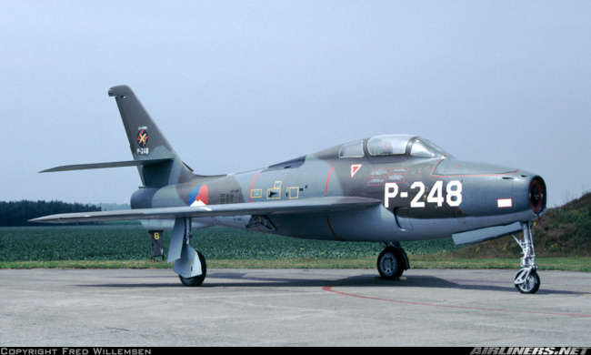 Vue d'un F-84F (photo : Fred Willemsen)