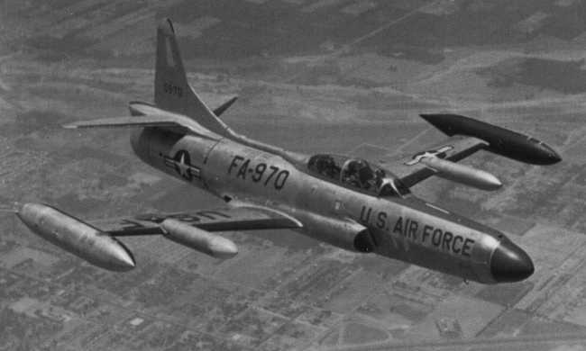 Vue d'un F-94C d'essais (photo : Le Fana de l'Aviation - Lockheed)