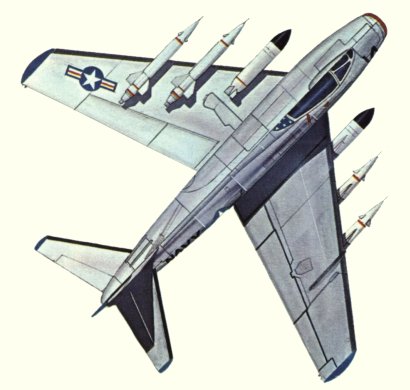 Plan d'un AF-1E (origine : Fighters, encyclopaedia of world aircraft - Kenneth Munson)