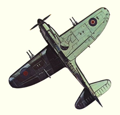 Plan d'un Firefly FR I (origine : Fighters 1939-1945 - Kenneth Munson)