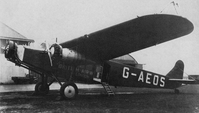 Vue d'un Fokker F.XII (photo : Pictorial History of BOAC and Imperial Airways Kenneth Munson - BOAC)