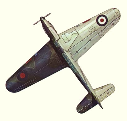 Plan d'un Fulmar II (origine : Fighters 1939-1945 - Kenneth Munson)