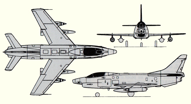 Plans d'un Fiat G.91Y