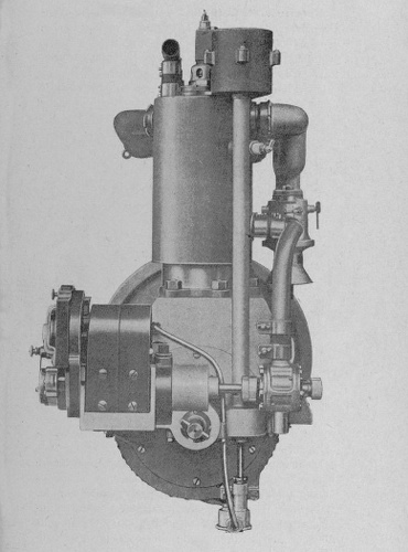 Vue d'un moteur Green quatre cylindres (photo : Gallica - Les Aéroplanes de 1911 - Raymond de Gaston)