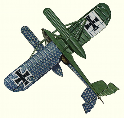 Plan d'un hydravion Hansa-Brandenburg W.12 (origine : Fighters 1914-1919 - Kenneth Munson)