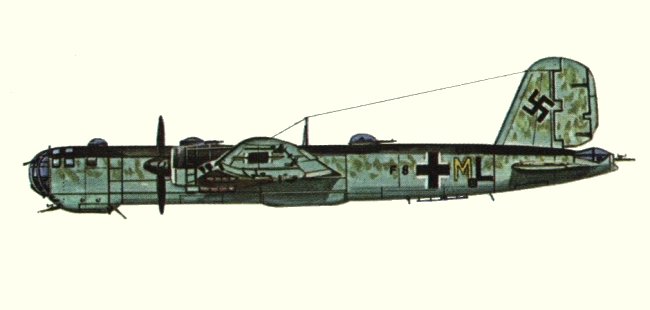 Vue d'un He 177A-5/R7 (origine : Bombers 1939-1945 - Kenneth Munson)