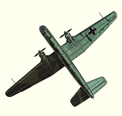 Plan d'un He 177A-5/R7 (origine : Bombers 1939-1945 - Kenneth Munson)