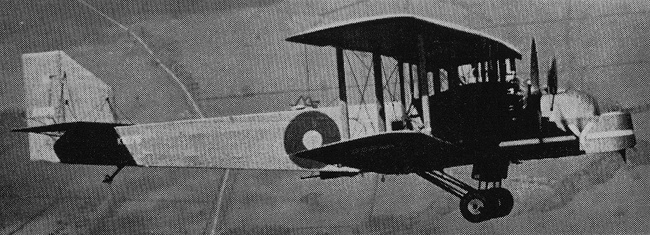 Vue d'un bombardier de nuit Hinaidi (photo : Aircraft of the Royal Air Force 1918-57 - Owen Thetford)