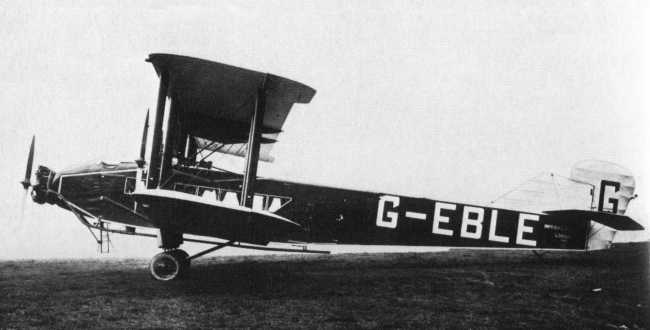 Vue d'un Handley Page W.9a (photo : Pictorial History of BOAC and Imperial Airways Kenneth Munson - A. S. Wilcockson)