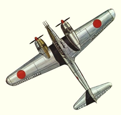 Plan d'un J1N1-S (origine : Fighters 1939-1945 - Kenneth Munson)