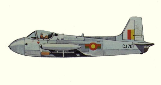 Vue d'un Jet Provost T.Mk. 51 (origine : Fighters, encyclopaedia of world aircraft - Kenneth Munson)