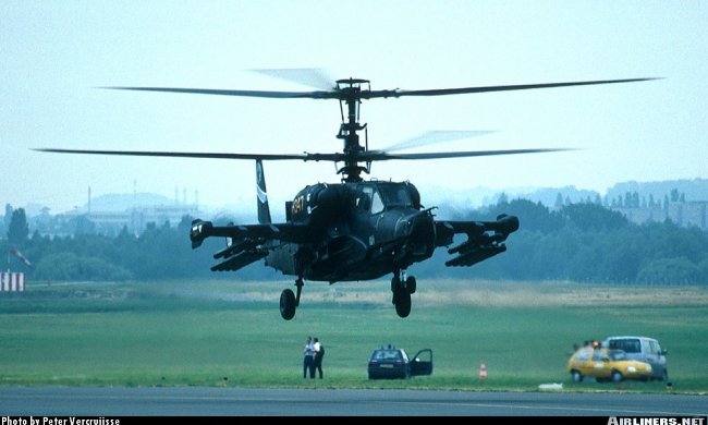 Vue d'un Kamov Ka-50 (photo : Peter Vercruijsse)