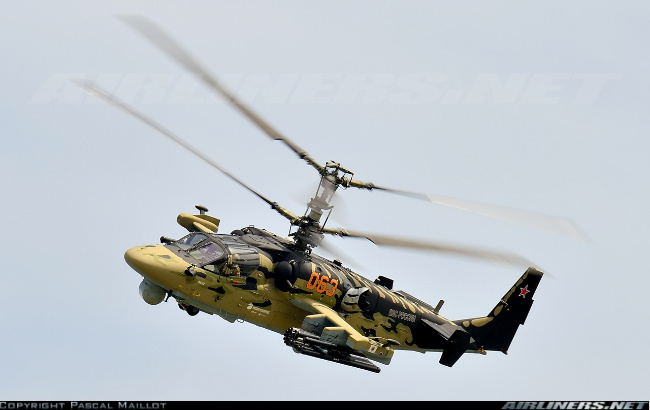 Vue d'un Kamov Ka-52 (photo : Pascal Maillot)