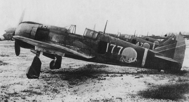 Vue d'un chasseur Ki-100 (photo : Fighters of the 20th Century - Philip Jarrett)