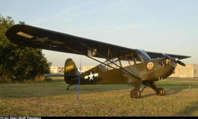 Vue d'un Aeronca L-3B (photo : JN Passieux, meeting de Melun-Villaroche 2023)