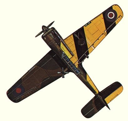 Plan d'un Martinet T.T. I (origine : Fighters 1939-1945 - Kenneth Munson)