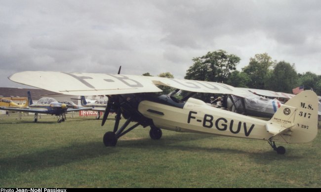 Vue du Morane-Saulnier 317 (photo : JN Passieux, meeting de la Ferté-Alais 2001)