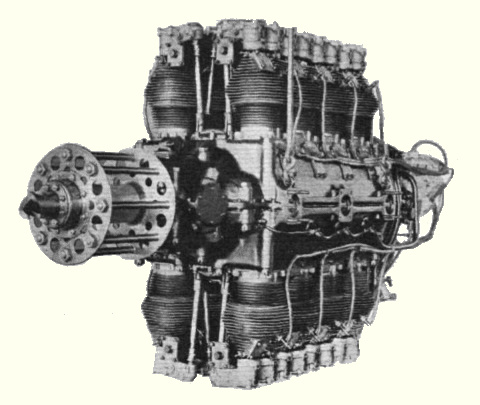 Vue d'un moteur Napier Rapier (photo : magazine Flight, novembre 1930 et juillet 1938)