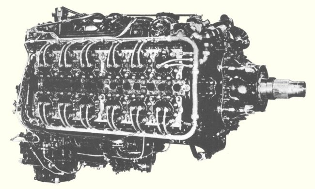 Vue d'un moteur Napier Sabre II (photo : Jane's fighting aircraft of World War II John W.R. Taylor)