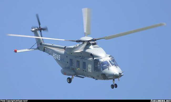 Vue d'un NH90 version marine (photo : Philippe Noret)