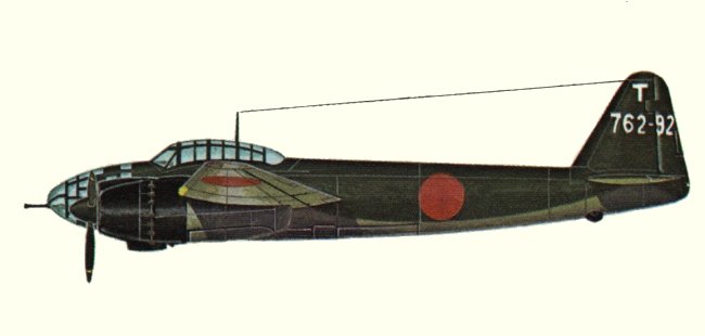 Vue du P1Y Ginga (origine : Bombers 1939-1945 - Kenneth Munson)