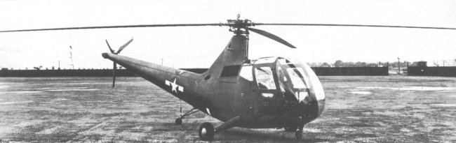 Vue d'un Sikorsky R-6A (photo : Jane's fighting aircraft of World War II)